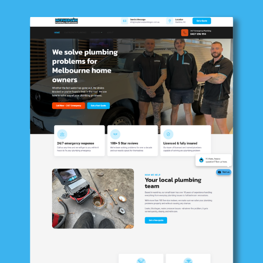 McPherson Plumbing Website Design